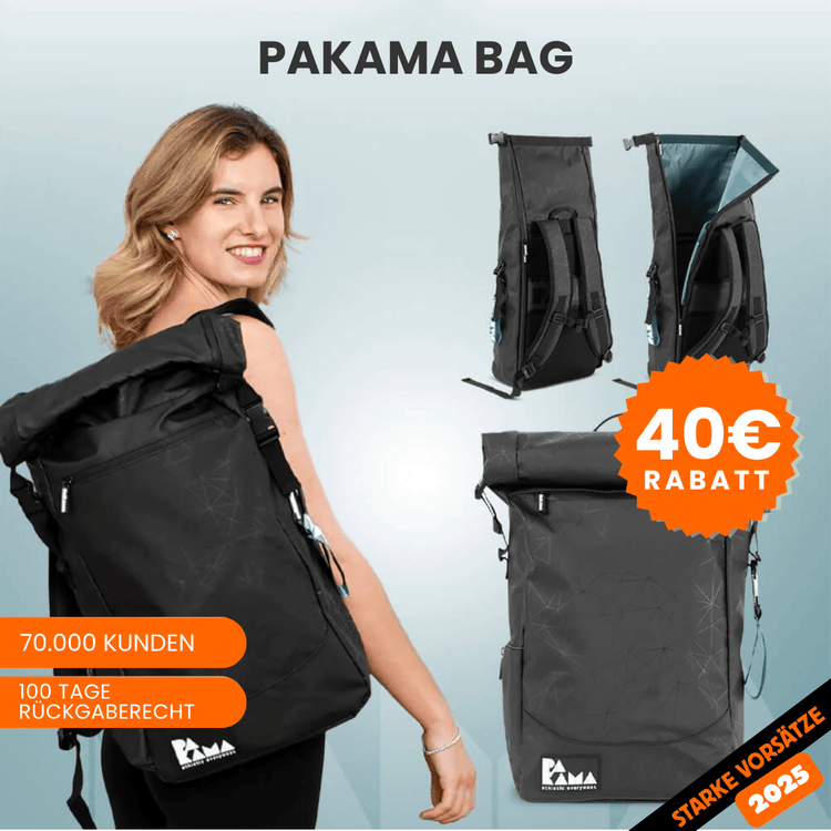 Fitnessrucksack (ohne Tools/Premium App Zugang) BERLIN Black PAKAMA athletics