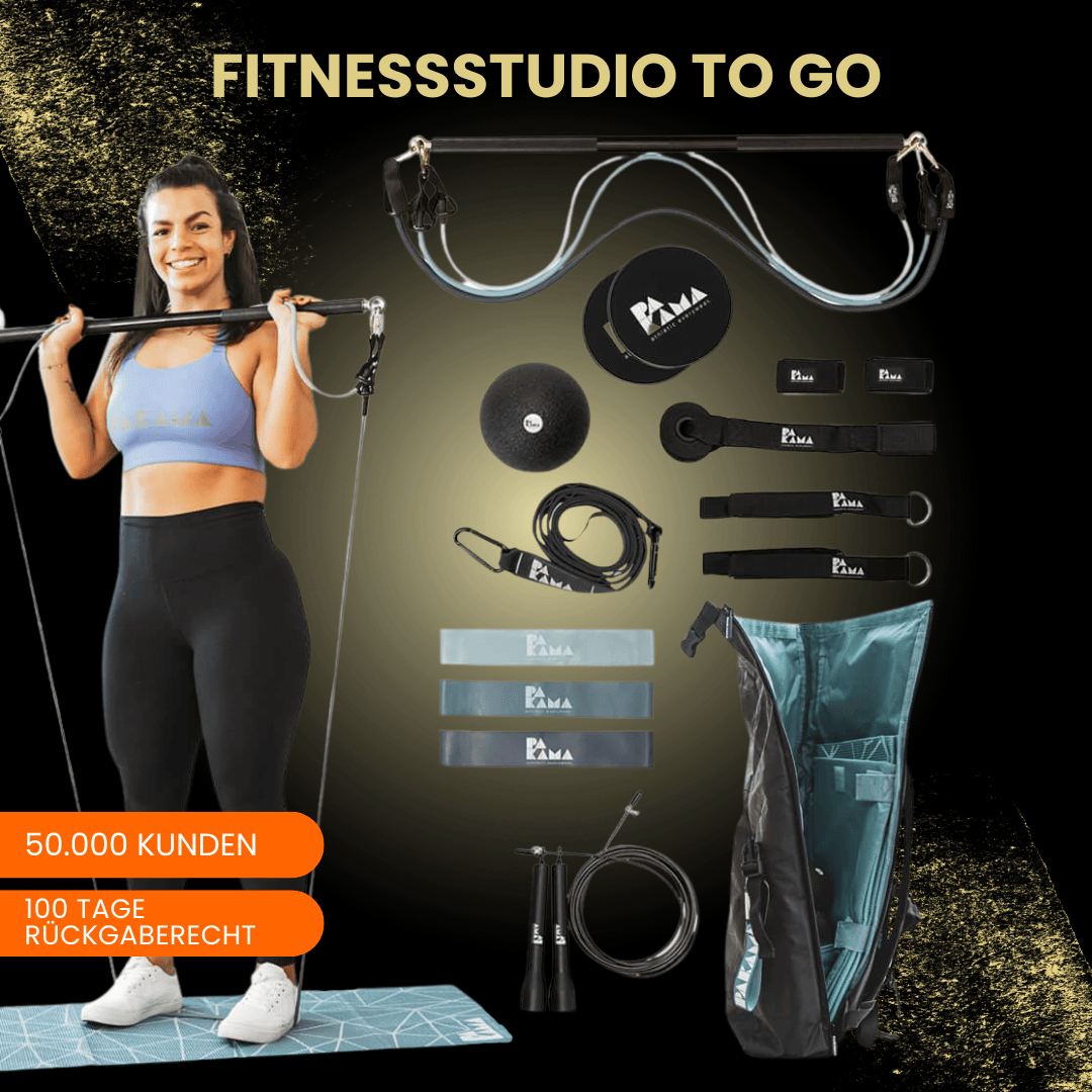 Fitnessstudio to Go (inkl. App) Alle Tools + Bag / BERLIN Black PAKAMA athletics