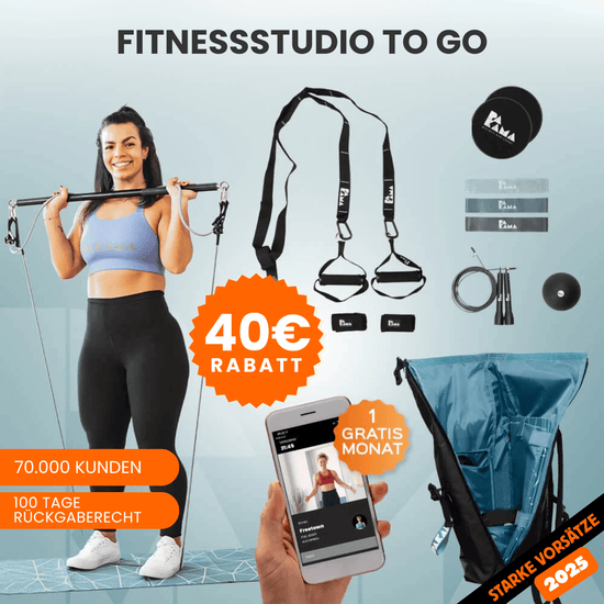 Fitnessstudio to Go (inkl. App) Alle Tools + Bag / BERLIN Black PAKAMA athletics