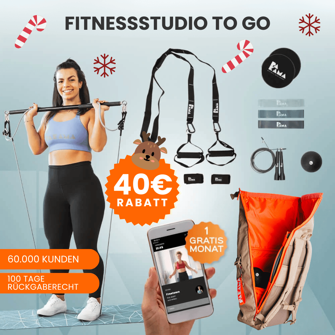 Fitnessstudio to Go (inkl. App) Alle Tools + Earth Bag (beige) PAKAMA athletics