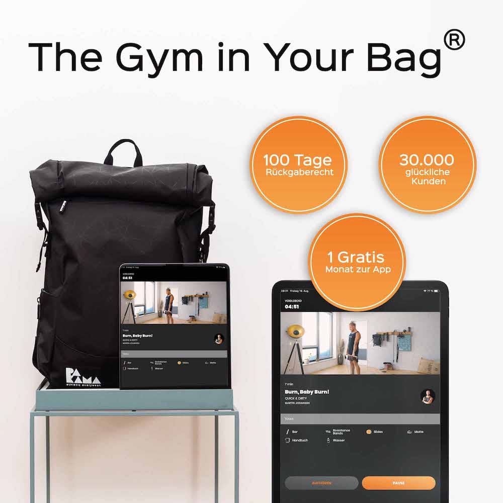 PAKAMA Fitness-Rucksack (inkl. App) PAKAMA athletics